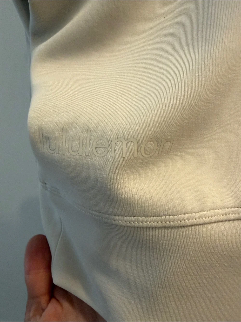 lululemon athletica Cropped Crewneck Sweatshirt in Light Cream